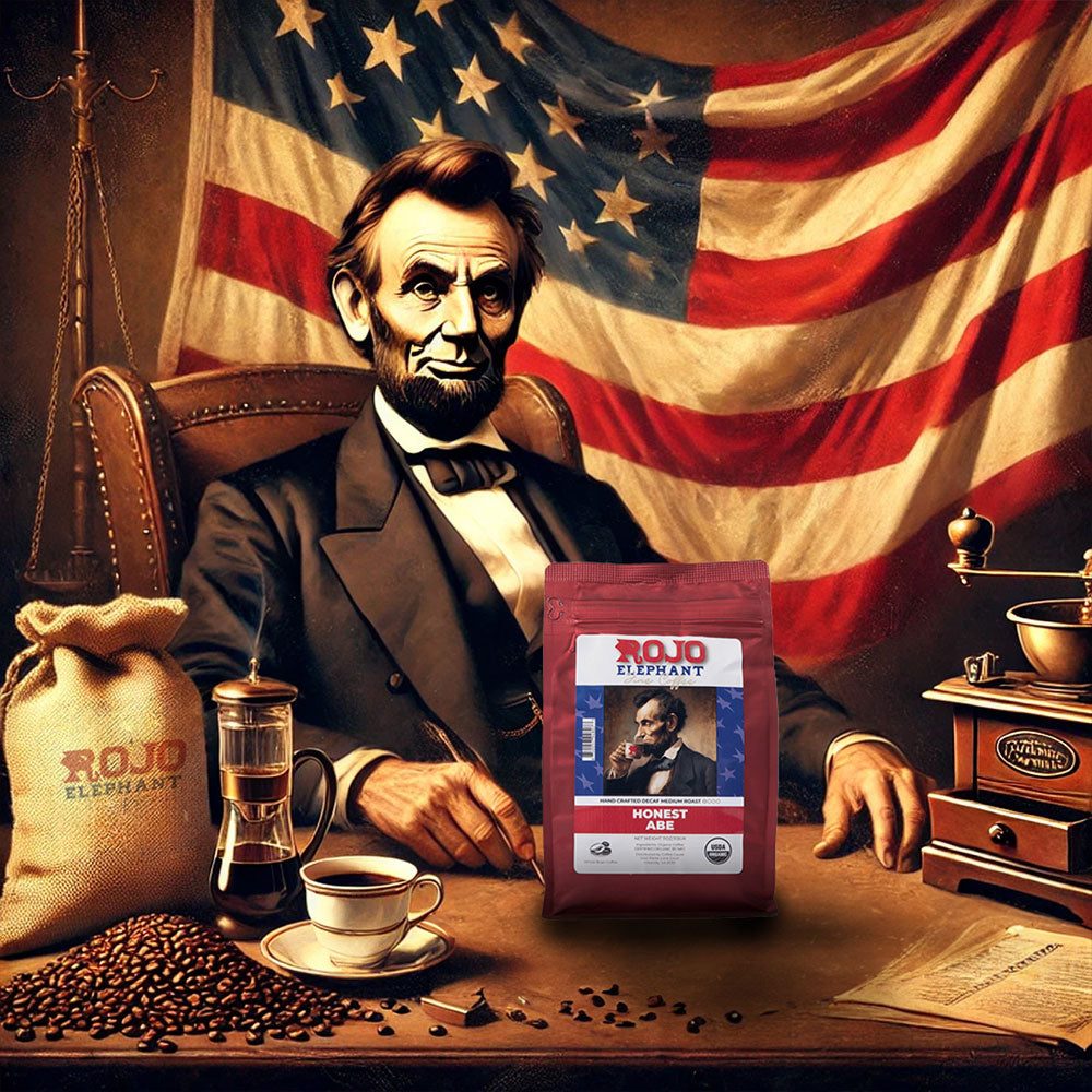 Honest Abe Decaf Dark Chocolate – Rojo Elephant Fine Coffee